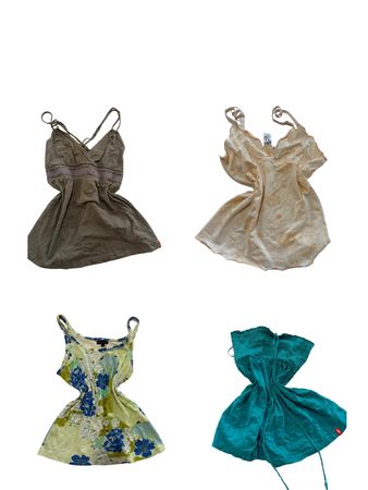 Y2K verspieltes Smocked Cami-ST-351