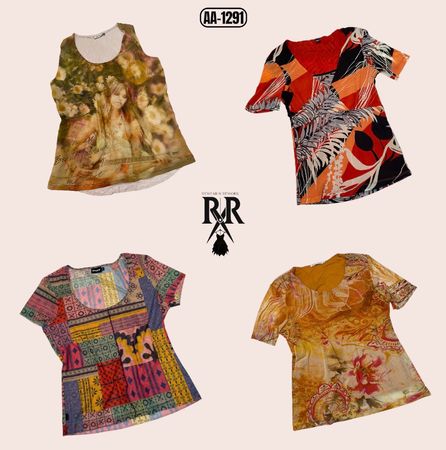 Y2K Earthy Tone Mix Tops (AA-1291)