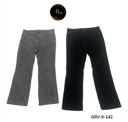 Pantalons en velours côtelé vintage pour femmes – Style iconique Y2K (GRV-9-142)