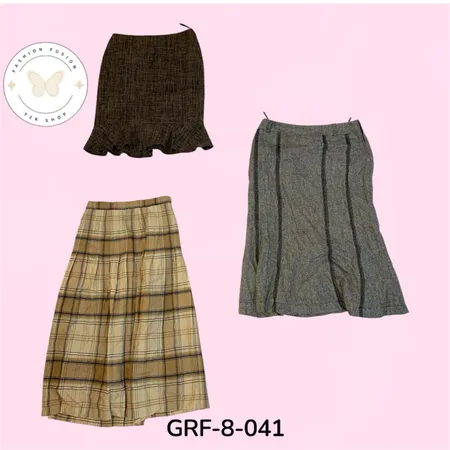 Y2K Wool Skirt | Vintage Women’s Wool Skirt | Wholesale (GRF-8-41 )