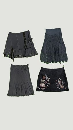 Y2k All Black skirts