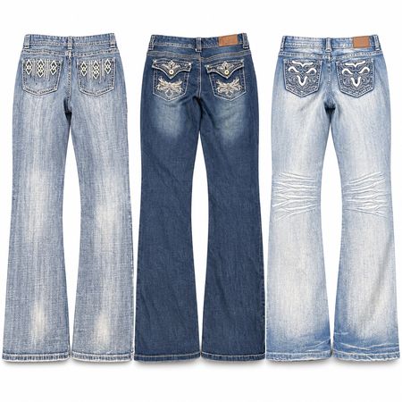 Y2K EMBROIDERED OR EMBELLISHED BOOTCUT JEANS