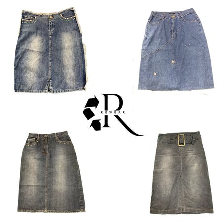 Y2K Unique Girl Denim Midi Skirt RW-2329
