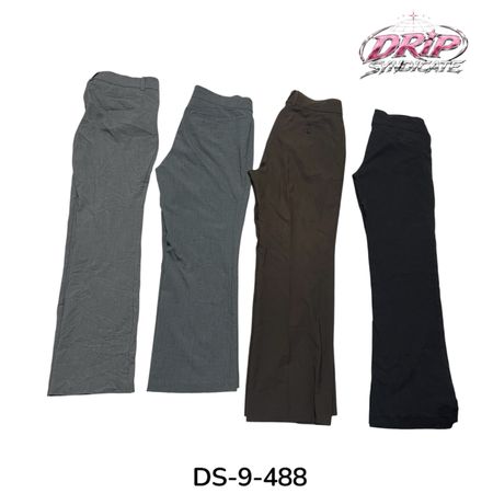 Pantalonas de Escritório Minimal Y2K com Apelo Atemporal (DS-9-488)