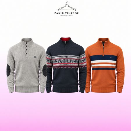 Branded sweater half zip