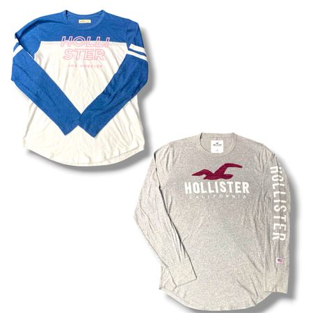 Vollärmelige Rundhals-T-Shirts