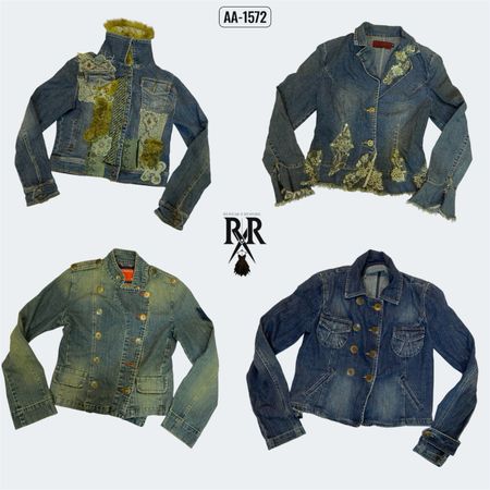 Y2k Rave Aesthetic Denim Jackets (AA-1572)