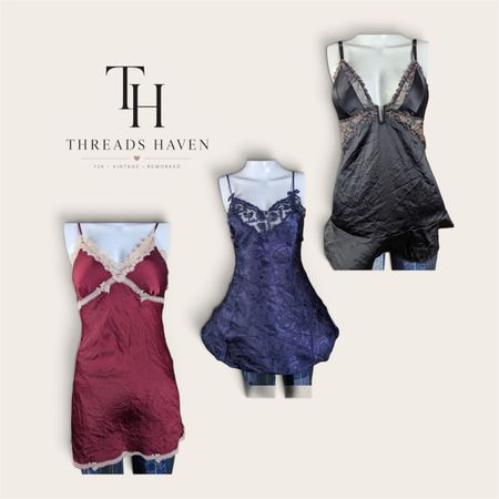 THB0022 Y2K Embroidered Silk Dress | Vintage 2000s Floral Embroidery Slip Dress | Wholesale