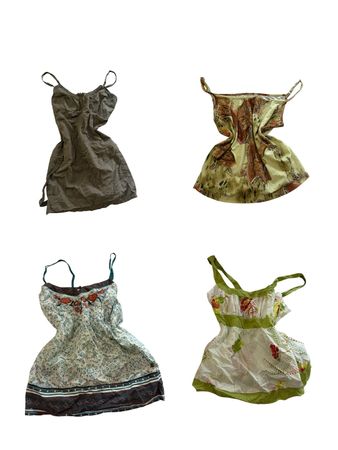 Y2K Olive Grommet Camisoles-ST-339
