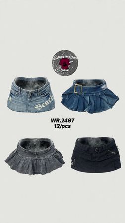 Jupes mini en denim Y2K WR-2497