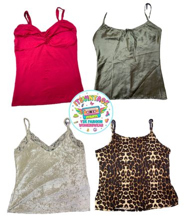 Vintage Y2K Cami Top Bundle – 10pcs | VR344