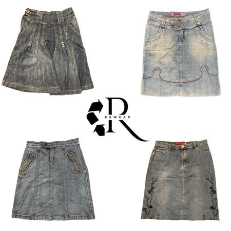 Y2K Unique Girl Denim Midi Skirt RW-2328