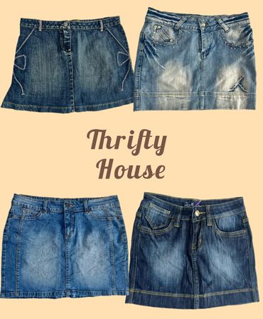Y2K Streetwear Jean Mini Skirts(TH/569)
