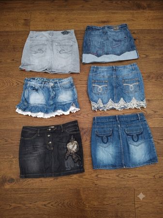 13 Ways to Style Early 2000s Jean Mini Skirts 👖(VM-123)
