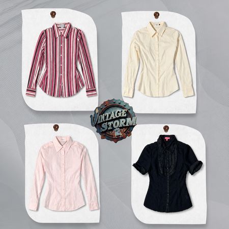 Y2K Office Blouse