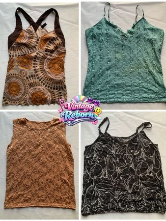 Y2K Vintage Lace & Printed Cami Bundle | VR-421