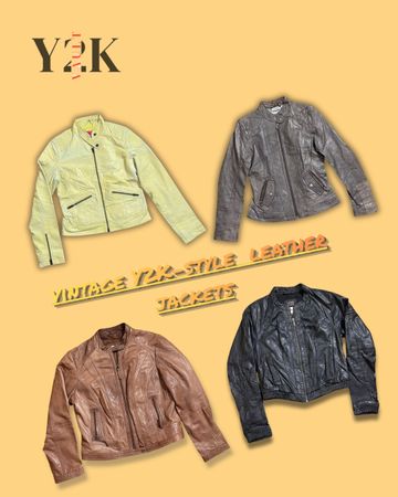 Collezione di Giacche di Pelle Retro Y2K (Yv-851)