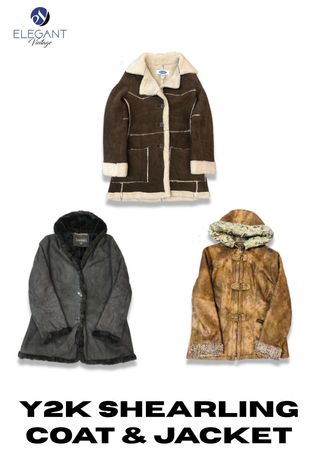 Y2K Suede Jackets & Shearling Coat- EV2277