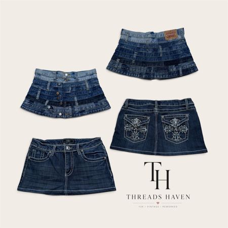 Upcycled Levi’s Denim Röcke & Shorts – Gemischte Großhandelskollektion