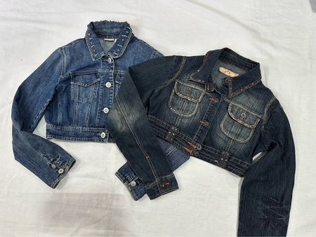 Veste en denim cropped Y2K B# 509