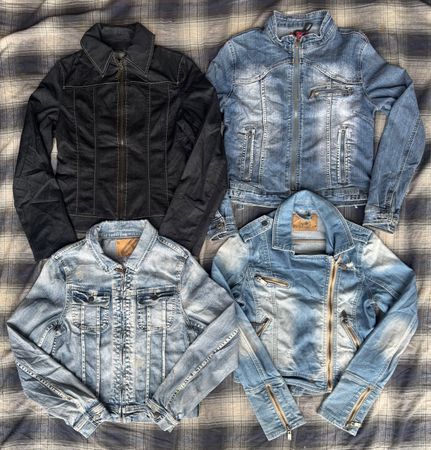 Veste en jean zippée 18 pièces
