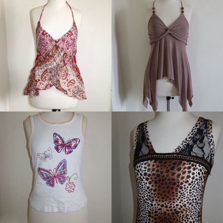 Tops fairycore vintage des années 2000 Y2K