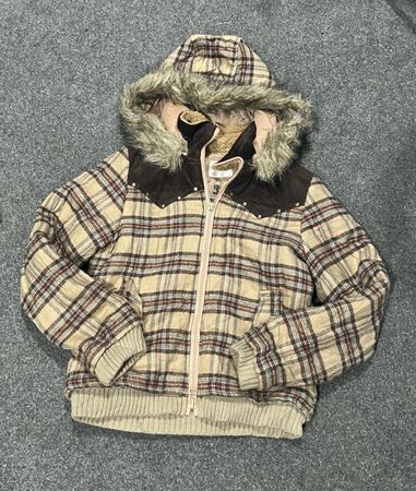 Y2k fox fur jacket