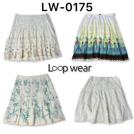 Gonna a strati floreale e paisley Y2K Boho