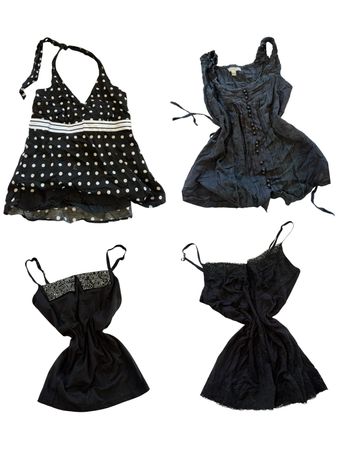 Y2K Black Button Front Cami Tops-ST-223