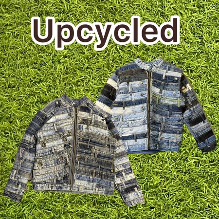 Veste en denim recyclé avec ceintures