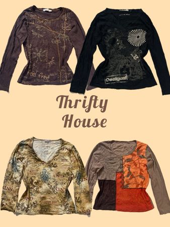 Y2K Vintage Grunge Statement Babytees(TH/585)
