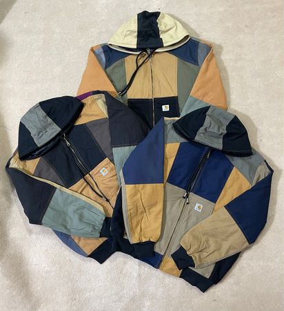 Upcycled Carhartt hooded jacket 🐒