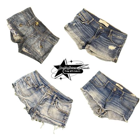 Y2k Paris Hilton Era Girl Denim Shorts B2F-240