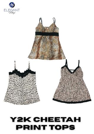 Y2K Cheetah Printed Tops