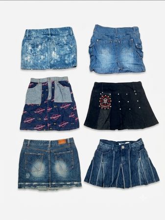 Ensemble de jupes mini en denim vintage Y2K (VM-207)