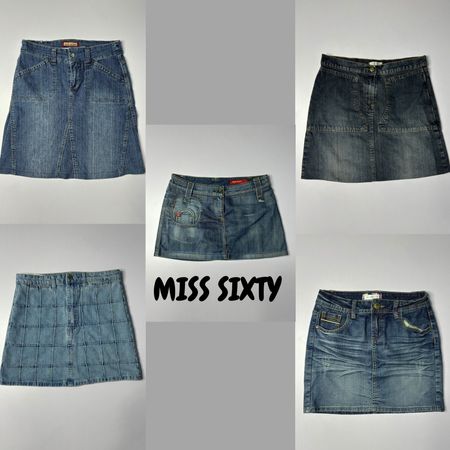 Collection de jupes mini en denim Y2k (CV:105)