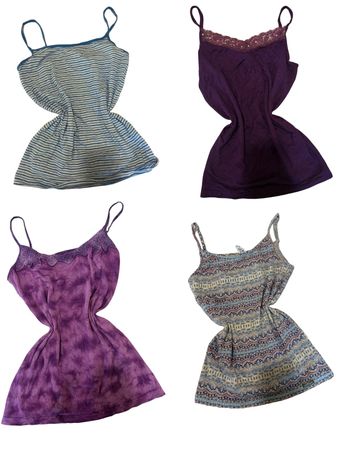 Y2K Blue Striped Cami Tops-ST-232