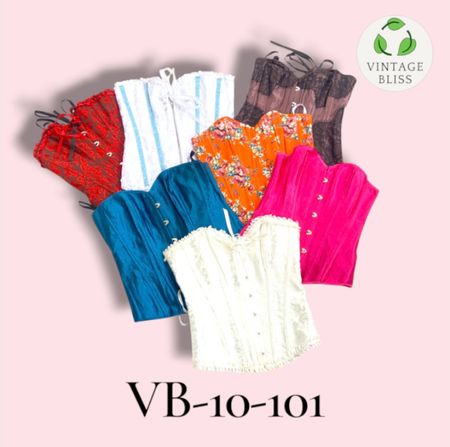 Y2K Corset Coloré en Gros – Styles Assortis (VB-10-101) 8 pièces