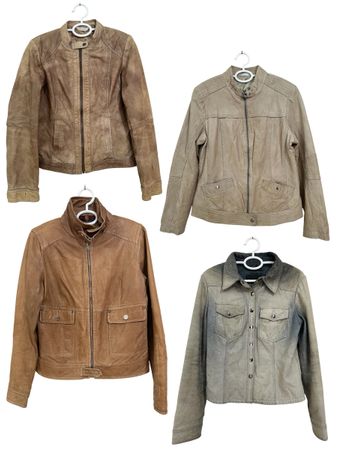 Vintage Dystopian Dust Leather Jacket: TT-363