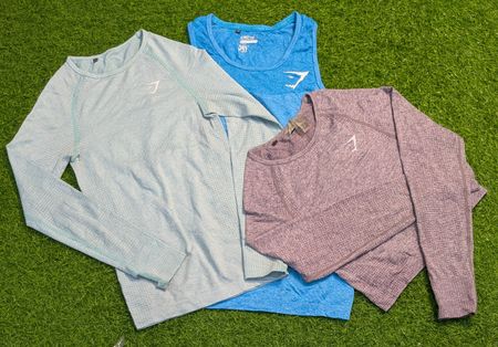 7055 - Gymshark Crop Tee and Long Sleeves T-Shirts
