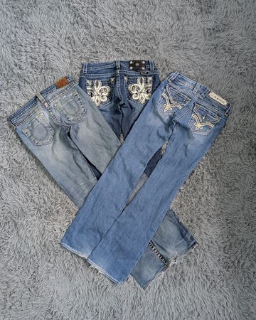 ***Y2K Miss Me True Religion & Rock Revival Flare & Straight Jeans