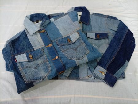 CR10704 Upcycled Levi’s Cropped Jackets