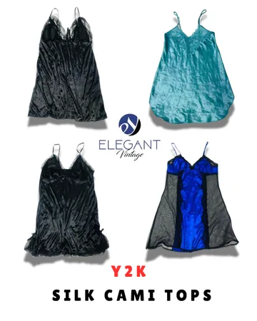 Y2K Silk Cami Tops - EV1622
