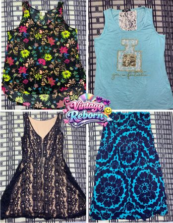 Y2K Vintage Floral & Lace Cami Bundle | VR-391