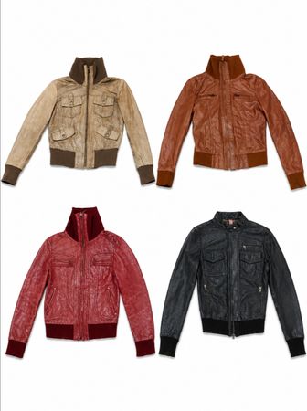 Vintage Leather Bomber Jackets – Mixed Colours