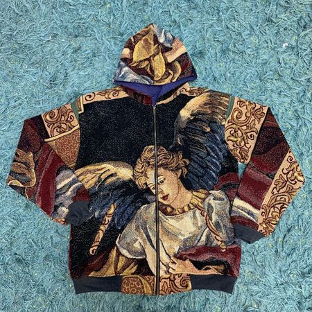 Felpa con cappuccio Upcycle Tapestry