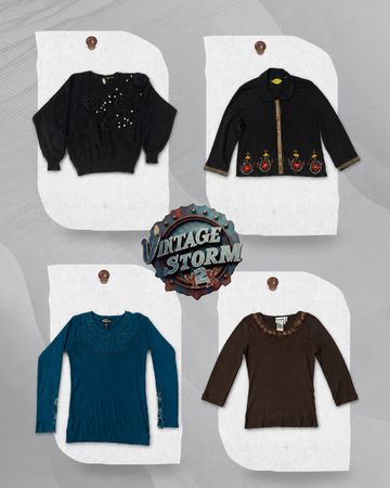 Y2K Cozy Crest Sweaters