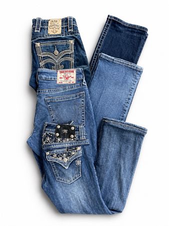 Miss me true religion and rock revival bootcut straight Jeans