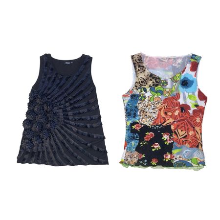 Vintage Y2K Embellished & Printed Tops Mix | 12 PCS Collection