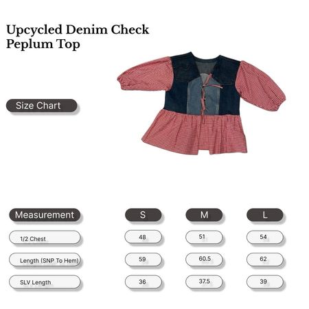 Haut peplum en denim recyclé